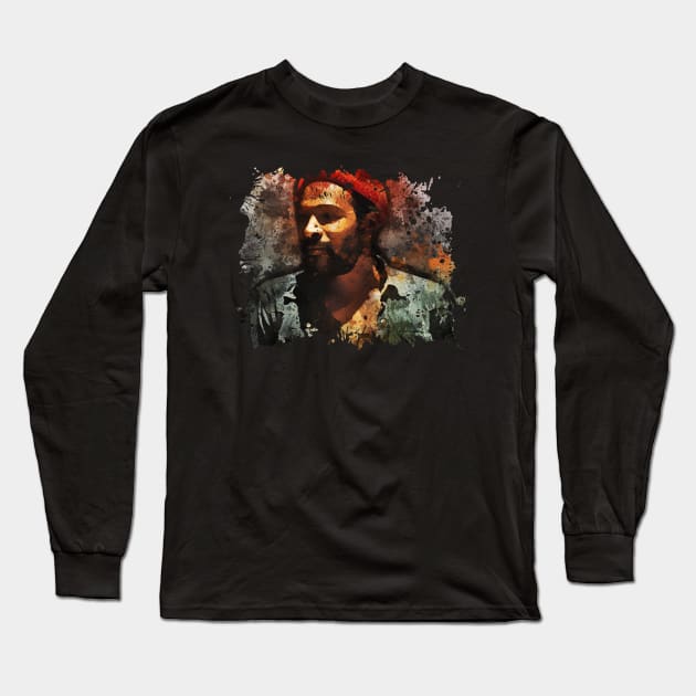 Marvin Gaye - Artistic Painting Long Sleeve T-Shirt by Classic Cassette